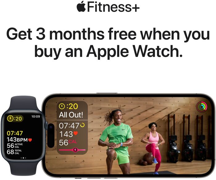 Apple Watch Series 8 LTE 45mm - Dökkblátt/Dökkblá Sport ól