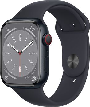 Apple Watch Series 8 LTE 45mm - Dökkblátt/Dökkblá Sport ól