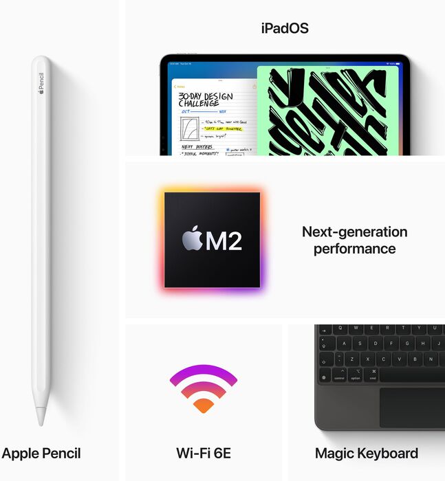 Apple iPad Pro 12,9" (2022) 128 GB Wi-Fi - Grár