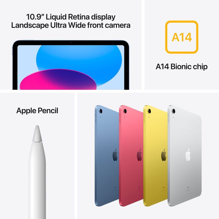 Apple iPad 10,9" (2022) 64 GB Wi-Fi - Blár