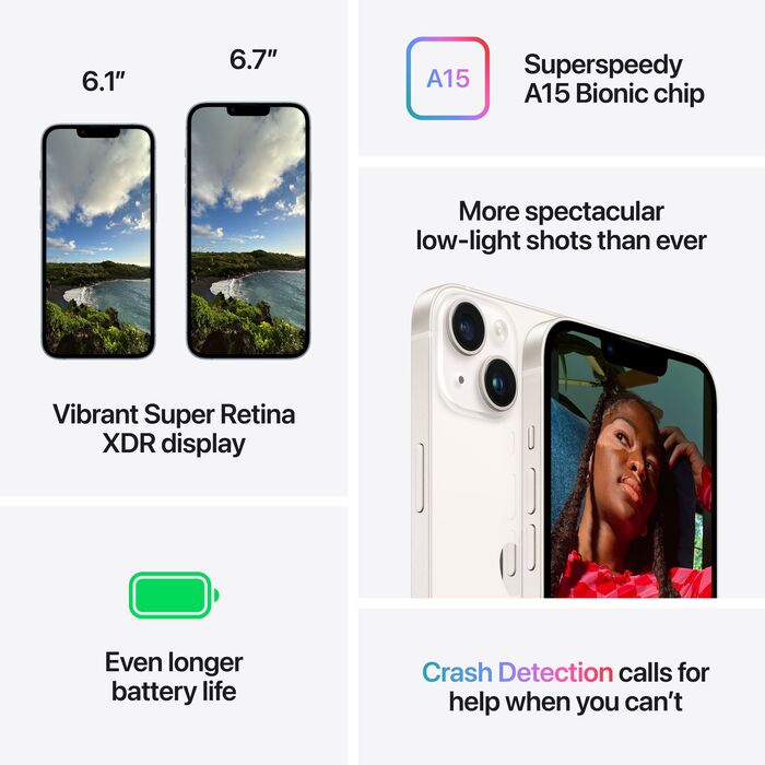 Apple iPhone 14 Plus 128 GB snjallsími - Dökkblár