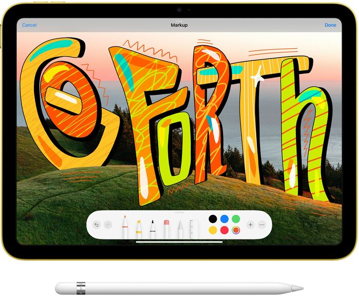 Apple iPad 10,9" (2022) 256 GB Wi-Fi+5G - Gulur