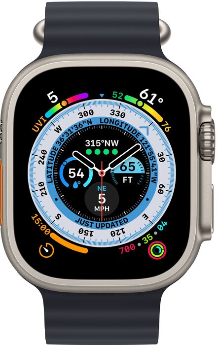 Apple Watch Ultra 49 mm Ocean Band - Dökkblátt