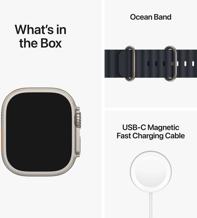 Apple Watch Ultra 49 mm Ocean Band - Dökkblátt