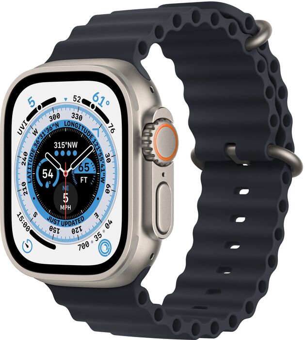 Apple Watch Ultra 49 mm Ocean Band - Dökkblátt