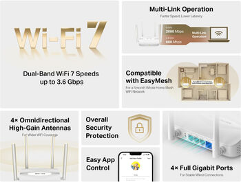 Mercusys MR25WBE WiFi 7 netbeinir