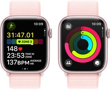 Apple Watch Series 9 GPS 45mm - Bleikt/Bleik Sport ól 