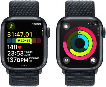 Apple Watch Series 9 LTE 41mm - Dökkblátt/Dökkblá Sport ól 