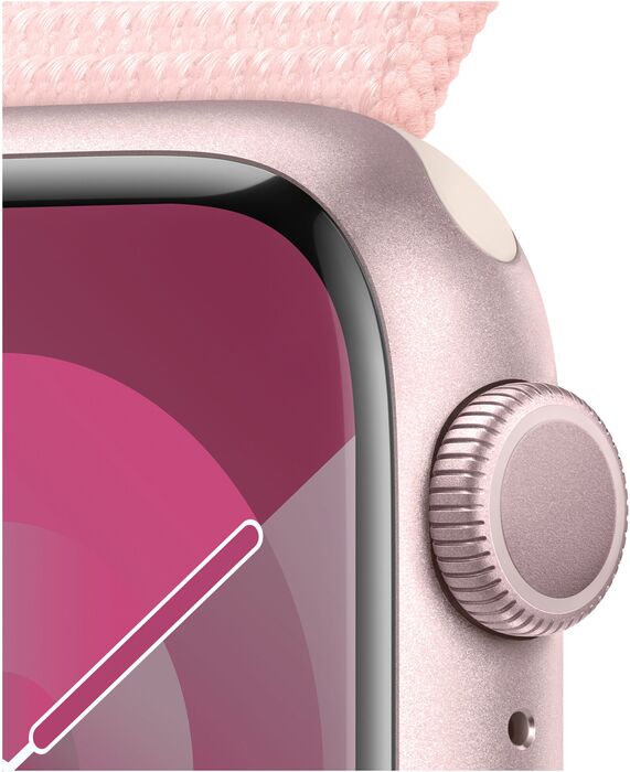 Apple Watch Series 9 LTE 41mm - Bleikt/Bleik Sport ól 