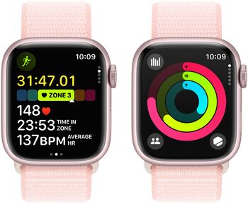 Apple Watch Series 9 LTE 41mm - Bleikt/Bleik Sport ól 
