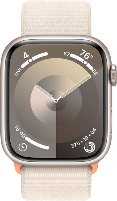 Apple Watch Series 9 LTE 45mm - Kremlitað/Kremlituð Sport ól 