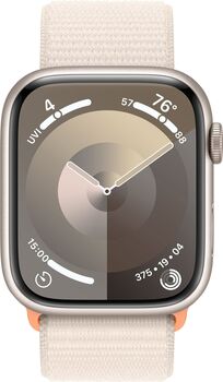 Apple Watch Series 9 LTE 45mm - Kremlitað/Kremlituð Sport ól 