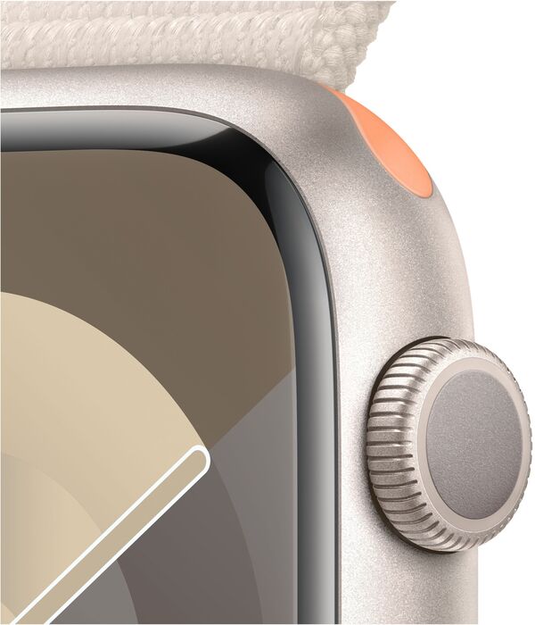 Apple Watch Series 9 LTE 45mm - Kremlitað/Kremlituð Sport ól 