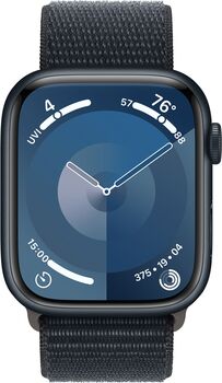 Apple Watch Series 9 LTE 45mm - Dökkblátt/Dökkblá Sport ól 