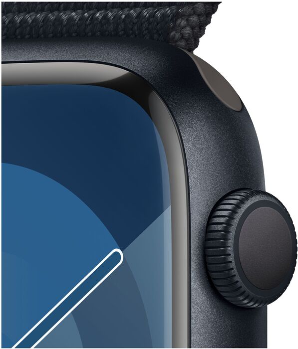 Apple Watch Series 9 LTE 45mm - Dökkblátt/Dökkblá Sport ól 