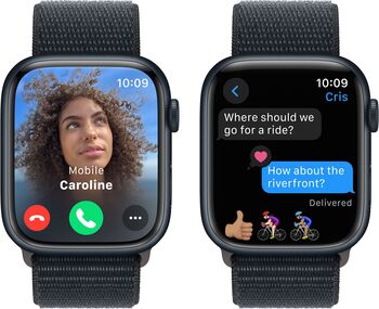 Apple Watch Series 9 LTE 45mm - Dökkblátt/Dökkblá Sport ól 