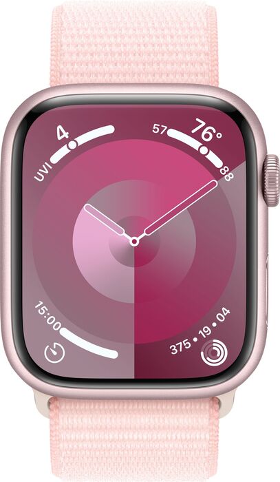 Apple Watch Series 9 LTE 45mm - Bleikt/Bleik Sport ól