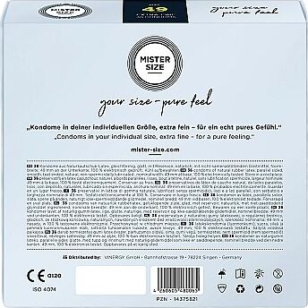 Mister Size 49 mm smokkar - 36 stk 