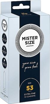 Mister Size 53 mm smokkar - 10 stk 