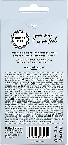 Mister Size 69 mm smokkar - 10 stk