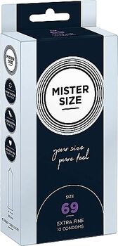 Mister Size 69 mm smokkar - 10 stk 