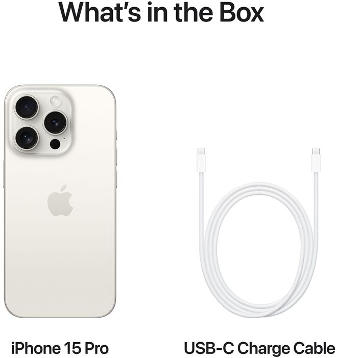 Apple iPhone 15 Pro 128 GB snjallsími - Hvítur Titanium
