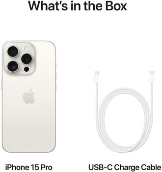 Apple iPhone 15 Pro 128 GB snjallsími - Hvítur Titanium
