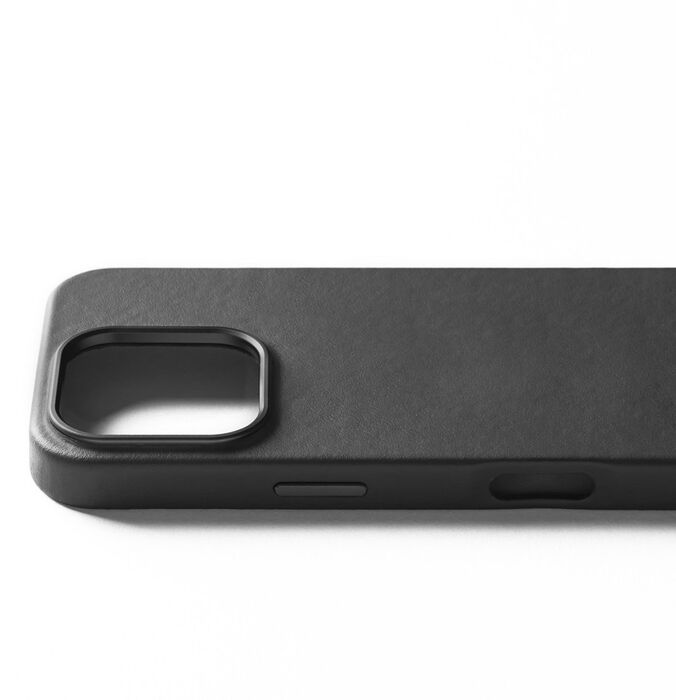 Mujjo iPhone 16 leðursímahulstur - Svart
