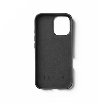 Mujjo iPhone 16 leðursímahulstur - Svart