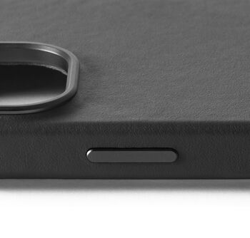 Mujjo iPhone 16 leðursímahulstur - Svart