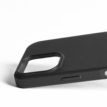 Mujjo iPhone 16 leðursímahulstur - Svart