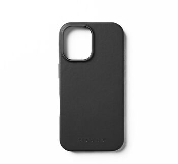 Mujjo iPhone 16 leðursímahulstur - Svart