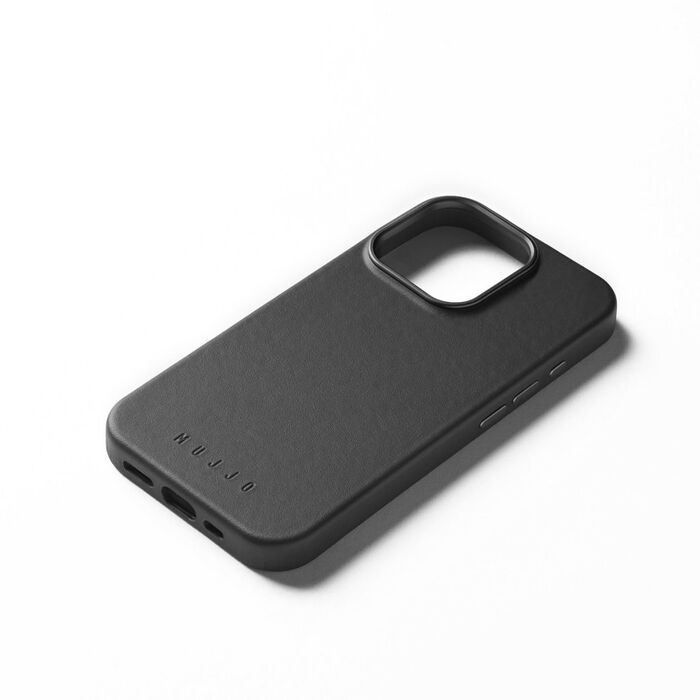 Mujjo iPhone 16 Pro leðursímahulstur - Svart