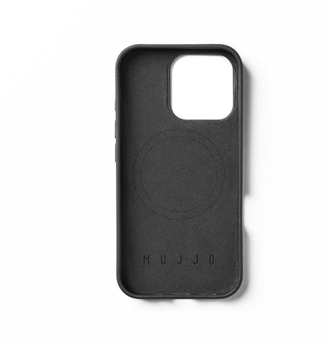 Mujjo iPhone 16 Pro leðursímahulstur - Svart