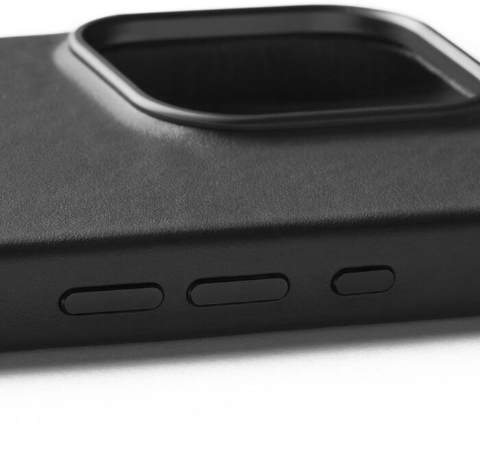 Mujjo iPhone 16 Pro leðursímahulstur - Svart