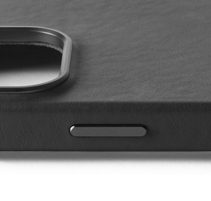 Mujjo iPhone 16 Pro leðursímahulstur - Svart