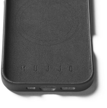 Mujjo iPhone 16 Pro leðursímahulstur - Svart