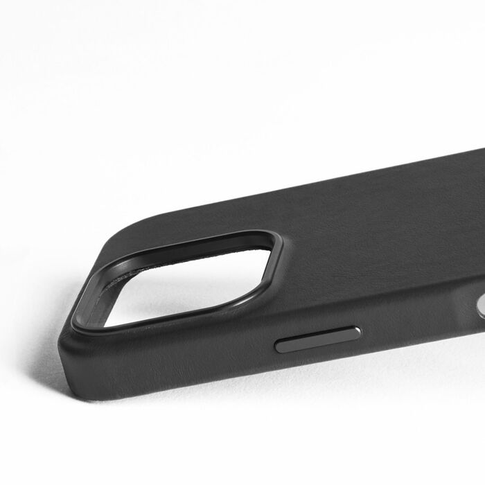 Mujjo iPhone 16 Pro leðursímahulstur - Svart
