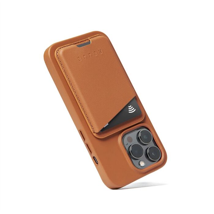 Mujjo MagSafe leður veski - Brúnt