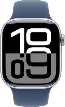 Apple Watch Series 10 GPS 42 mm - Silfur/Blá Sport ól