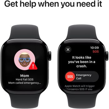 Apple Watch Series 10 GPS 42 mm - Svart Sport ól