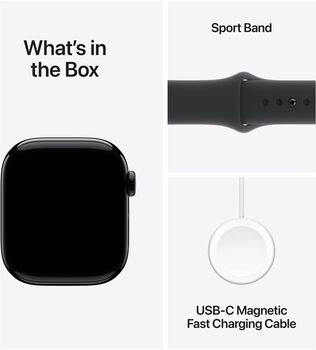 Apple Watch Series 10 GPS 42 mm - Svart Sport ól