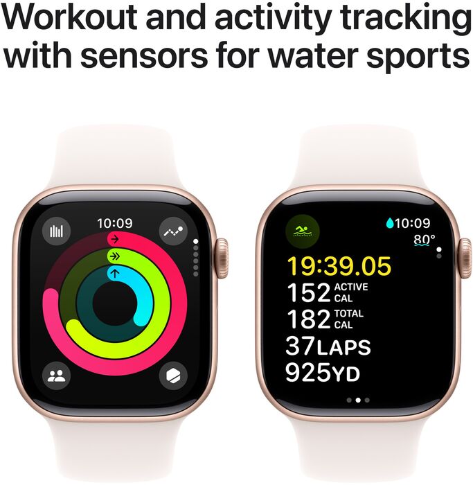 Apple Watch Series 10 GPS 42 mm - Rósagyllt Sport ól