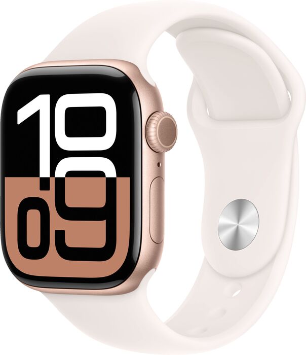 Apple Watch Series 10 GPS 42 mm - Rósagyllt Sport ól