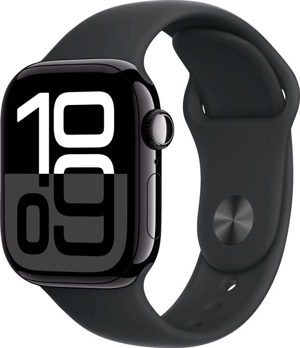 Apple Watch Series 10 GPS 46 mm - Svart Sport ól