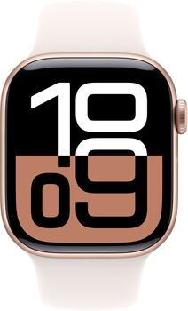 Apple Watch Series 10 GPS 46 mm - Rósagyllt/Hvít Sport ól