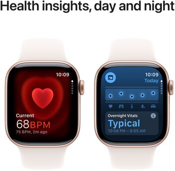 Apple Watch Series 10 GPS 46 mm - Rósagyllt/Hvít Sport ól