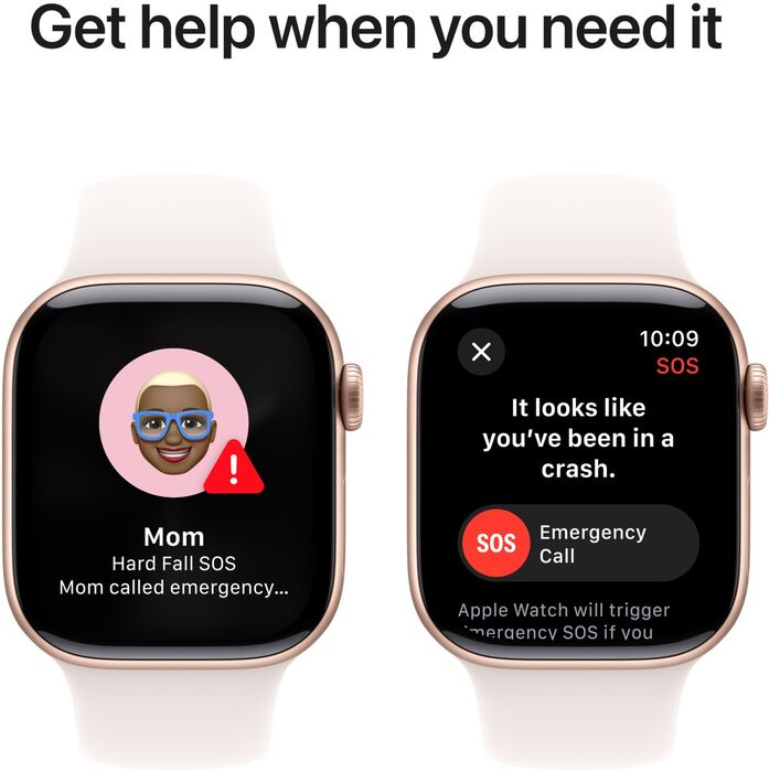 Apple Watch Series 10 GPS/4G 42 mm - Rósagyllt Sport ól
