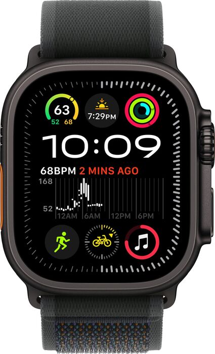 Apple Watch Ultra 2 GPS/4G 49mm - Svart títaníum Trail ól