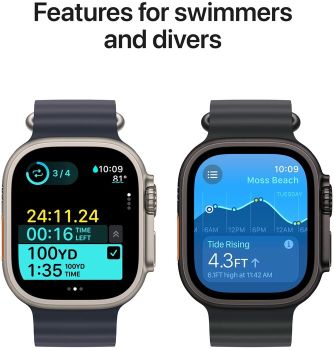 Apple Watch Ultra 2 GPS/4G 49mm - Svart títaníum Trail ól